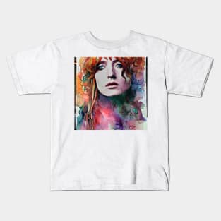 portrait of Florence Welch Kids T-Shirt